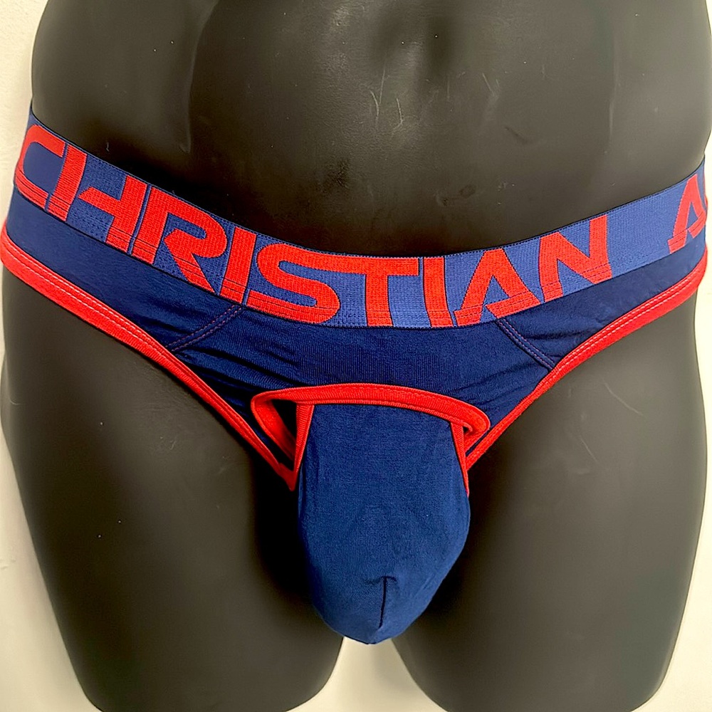 Andrew Christian Navy/Red brief, S